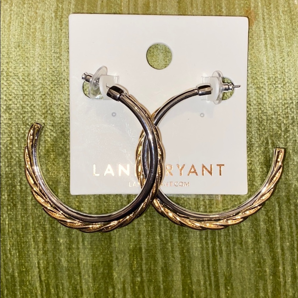 Two toned hoop earrings